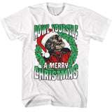 Universal Monsters - Howl A Merry - American Classics - Solid White Adult Short Sleeve T-Shirt
