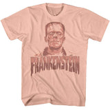 Universal Monsters - Warm Monotone - American Classics - Peach Adult Short Sleeve T-Shirt