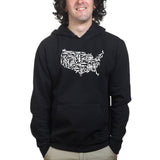 US Guns Map Mens Hoodie Style001