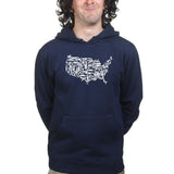 US Guns Map Mens Hoodie