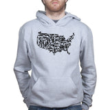 US Guns Map Mens Hoodie