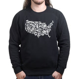 US Guns Map Mens Sweatshirt Style001