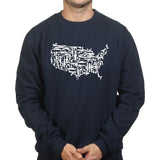 US Guns Map Mens Sweatshirt Style001