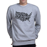 US Guns Map Mens Sweatshirt