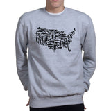 US Guns Map Mens Sweatshirt Style001