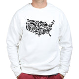US Guns Map Mens Sweatshirt Style001