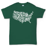 US Guns Map Mens T-shirt