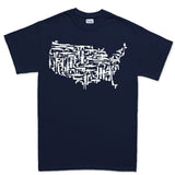 US Guns Map Mens T-shirt