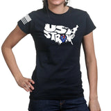 Ladies USA Strong T-shirt Style001