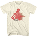 USFL - Stars - American Classics - Solid Off-White Adult Short Sleeve T-Shirt