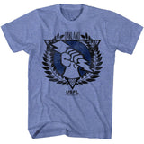 USFL - Oakland - American Classics - Heather Blue Adult Short Sleeve T-Shirt Style001