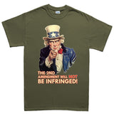 Uncle Sam Second Amendment Mens T-shirt Style001