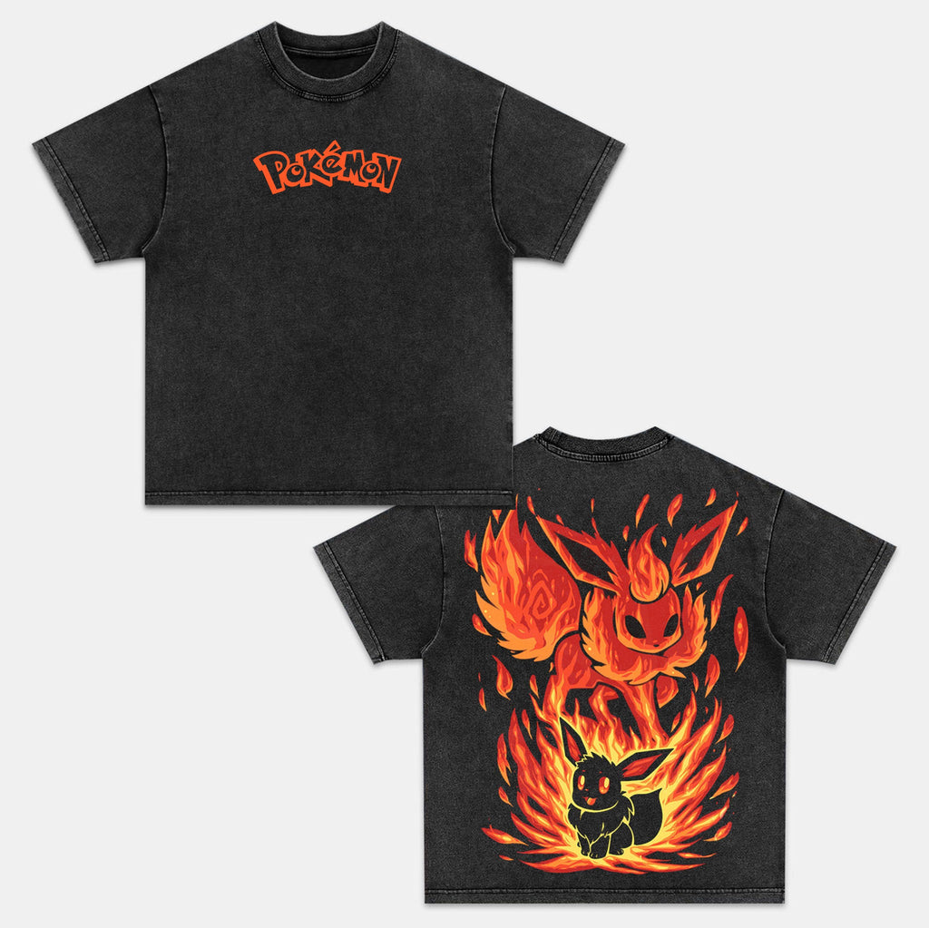 UNISEX ANIME INSPIRED VINTAGE OVERSIZED TEEä¸¨POKEÌMON-[DS] Style005