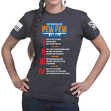 The Four Rules of Pew Pew Ladies T-shirt Style001