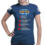 The Four Rules of Pew Pew Ladies T-shirt Style001