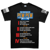 The Four Rules of Pew Pew Men's T-shirt Style001