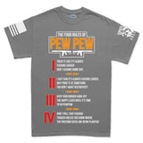 The Four Rules of Pew Pew Men's T-shirt Style001