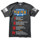 The Four Rules of Pew Pew Men's T-shirt Style001