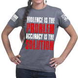 Violence Is The Problem Ladies T-shirt Style001