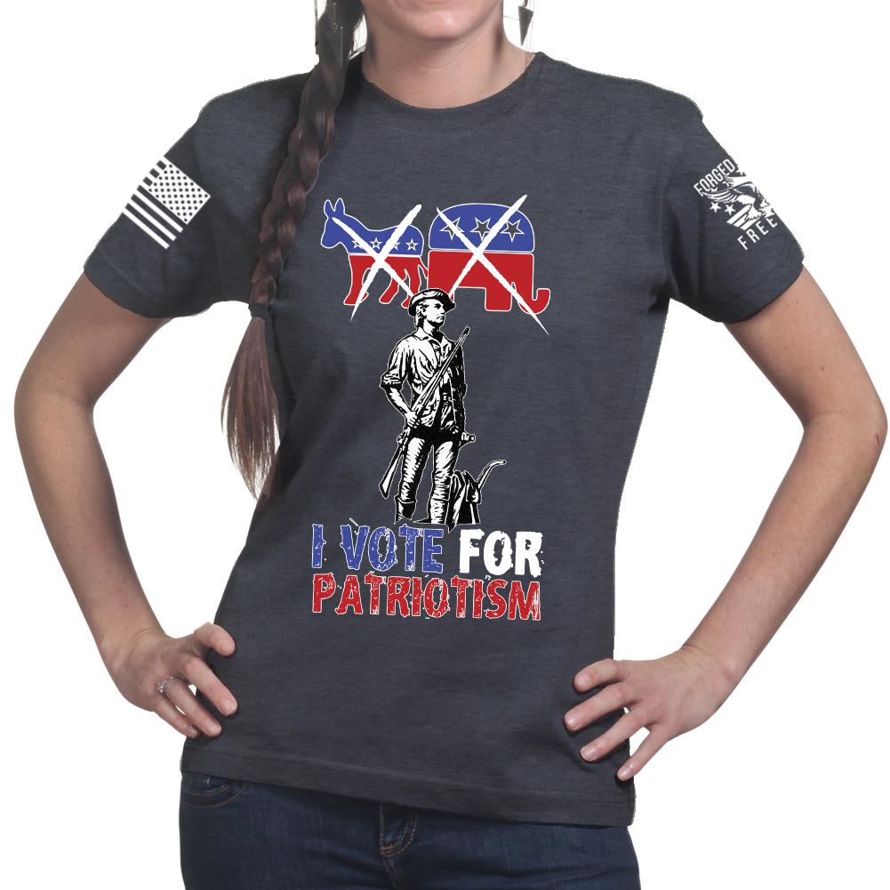 Vote for Patriotism Ladies T-shirt Style001