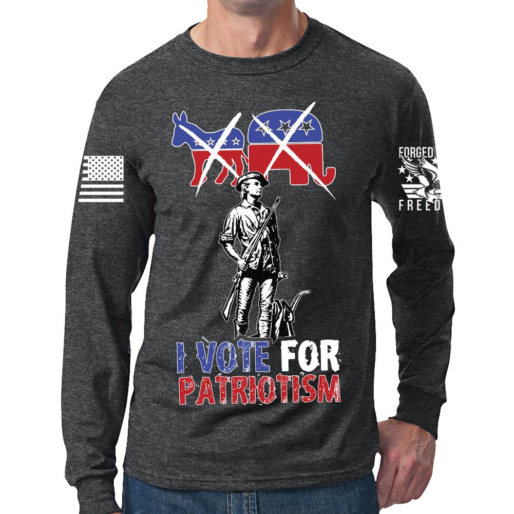 Vote for Patriotism Long Sleeve T-shirt Style001