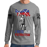 Vote for Patriotism Long Sleeve T-shirt Style001