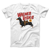 Wiener Rides Funny Men/Unisex T-Shirt
