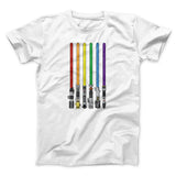 Lightsaber Color Rainbow Funny Movie Men/Unisex T-Shirt
