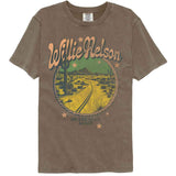 Willie Nelson - On The Road Again - American Classics - Brown Solid Adult Short Sleeve Comfort Color T-Shirt