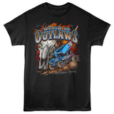 World Of Outlaws - Skull 1978 - American Classics - Black Adult Short Sleeve T-Shirt