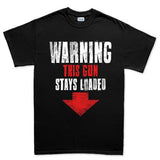 Men's Warning Loaded Gun T-shirt