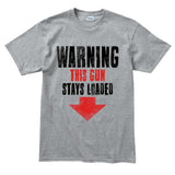 Men's Warning Loaded Gun T-shirt Style001