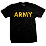 Army Black and Yellow PT T-Shirt Style001