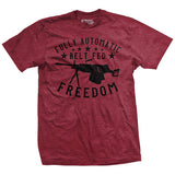Fully Automatic Freedom T-Shirt Red Style001