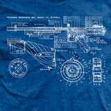 Members Only Thompson Gun Blueprint T-Shirt Style001
