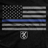 Thin Blue Line Flag T-Shirt Style001