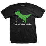 T-Rex Hates Hand Grenades T-Shirt Style001