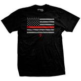Thin Red Line Flag T-Shirt Style001