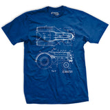 Tractor Blueprint T-Shirt Style001