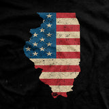 U.S Flag - Illinois T-Shirt Style001