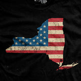 U.S Flag - New York T-Shirt Style001