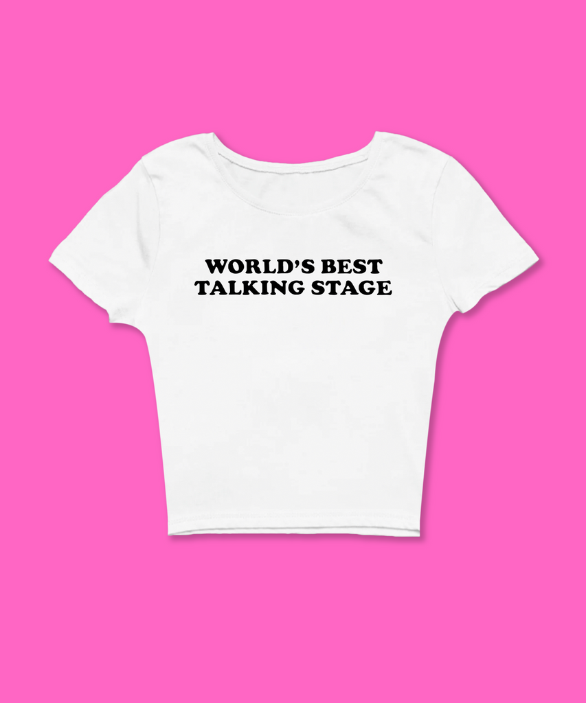 World's Best Talking Stage Baby Tee