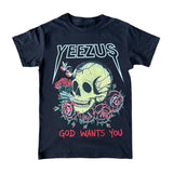 Yeezus Skull Roses Graphic Tee