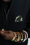 STREET FIGHTER - 'Blanka Electric Thunder' Embroidered Full-Zip Hoodie - Black