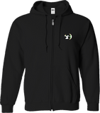 STREET FIGHTER - 'Guile Flash Kick' Embroidered Full-Zip Hoodie - Black