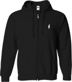 STREET FIGHTER - 'Ken Shoryuken' Embroidered Full-Zip Hoodie - Black
