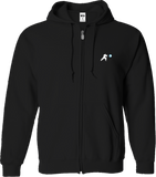 STREET FIGHTER - 'Ryu Hadoken' Embroidered Full-Zip Hoodie - Black