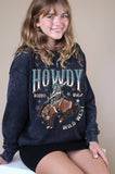 Howdy Cowboy Mineral Graphic Brushed Sweatshirts