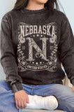 Nebraska Flower Mineral Graphic Brushed Sweatshirts