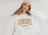 Cowgirl University Western Crew Neck Sweatshirt